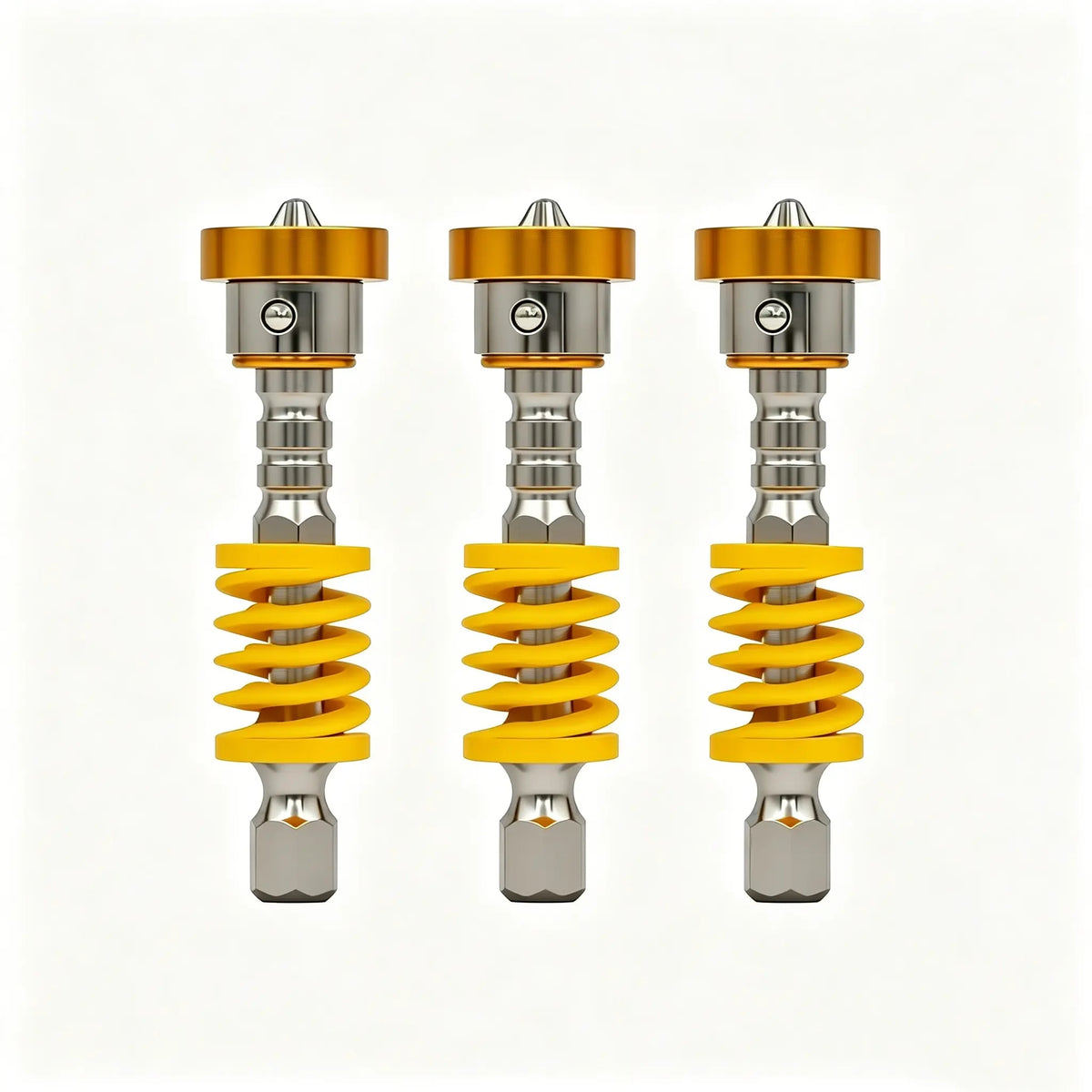 Magnetic Screwdriver Bits Set (Pack of 5) - Spring-Loaded Quick Change Hex Shank Drill Attachment Tool Kits for Electric Drills, Power Tools, Father's Day Gift, Fast Bit Changes, Drill Work
